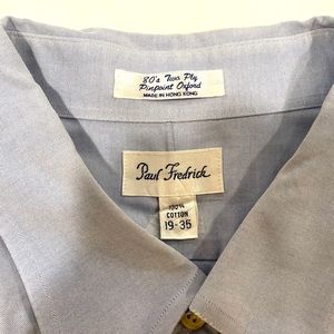 Men's Paul Fredrick Light Blue long sleeve dress shirt 19/35